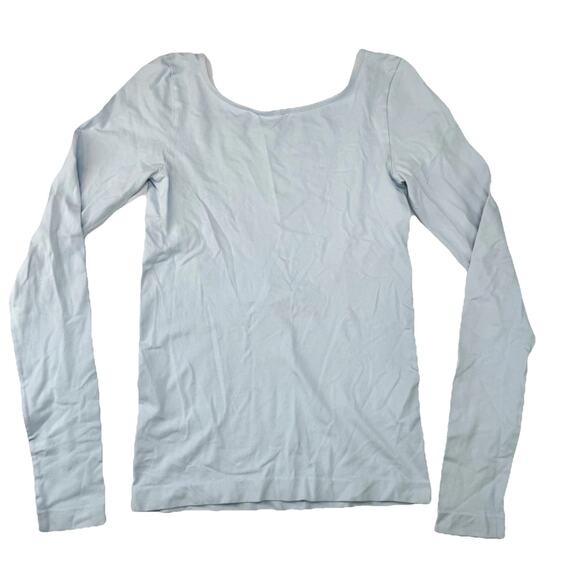 Intimately Free People Top Womens M/L Blue Scoop Neck Stretch Long Sleeve NWT - Picture 1 of 5